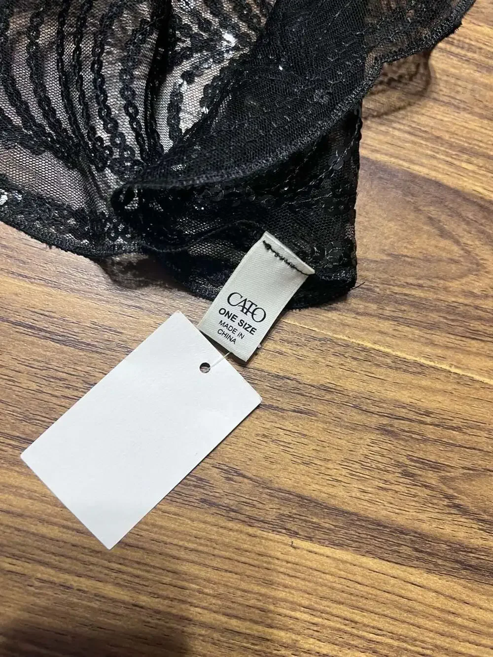 NWT Cato Black Rhinestone Embellished Scarf